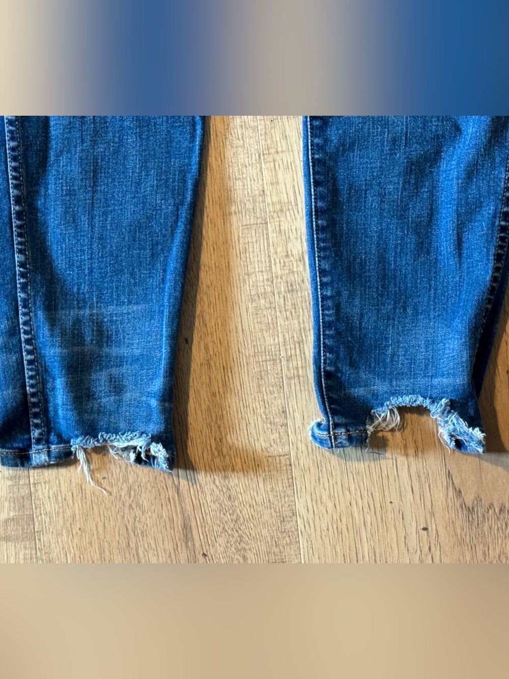Madewell 10” High Rise Skinny Jeans 31T Raw Step Hem Blue Denim Women’s 31 - Picture 7 of 9
